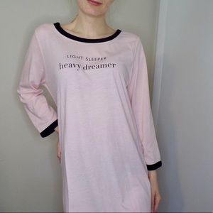 💞 NWT KATE SPADE Pink Cotton Dreamer Sleeper LG♠️